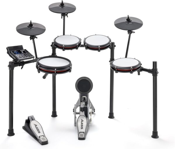 Alesis Nitro Max Kit Electric Drum Set with Quiet Mesh Pads, 10" Dual Zone Snare, Bluetooth, 440+ Authentic Sounds, Drumeo, USB MIDI, Kick Pedal - For Sale - Price - Image 17