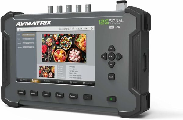 AVMATRIX SG-12G Metal Frame 7" IPS Screen 12G-SDI Audio Monitor and Signal Generator with 12G-SDI and SFP Out Built in 500mAh Battery by VIVITEQ (AVMATRIX USA Official Seller) For Sale - Price