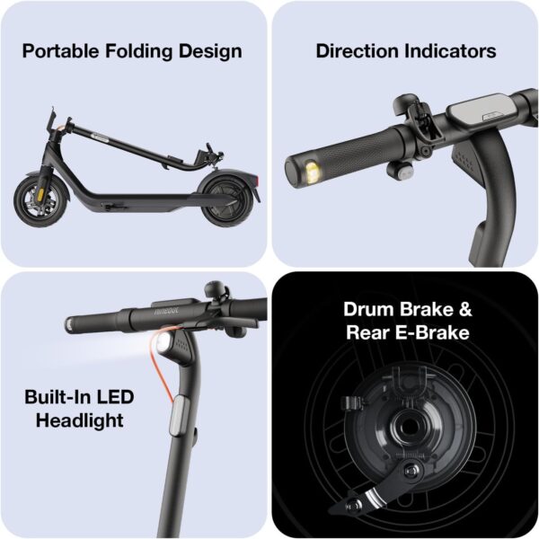 Segway Ninebot Kick Scooter E2/E2 Plus/E2 Pro/ES1L - Powerful Motor, 12.4-15.5 mph, Cruise Control, Front Suspension (ES1L Only), Portable Electric Scooter for Adults, UL-2272 2271 Certified - For Sale - Price - Image 4