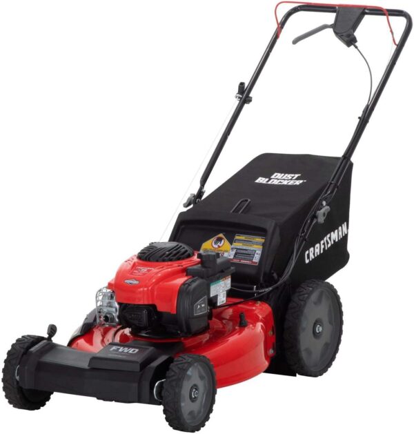 CRAFTSMAN Self-Propelled Gas Powered Lawn Mower, 21 Inch, 3-in-1 Mulching Push Mower with Bag, 6 Adjustable Heights, 140cc OHV Engine (M215) - For Sale - Price