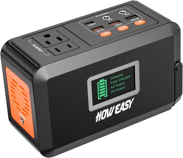 HOWEASY Portable Power Station, 88Wh Solar Generator, Lithium Battery Power with 110V AC 150W Peak Socket/DC/USB/LED Light for Outdoor Camping Trip Hunting Emergency（Solar Panel Not Included） - For Sale - Price