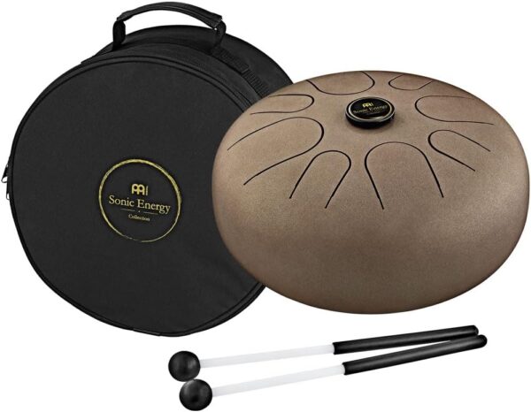 Meinl Sonic Energy Steel Tongue Drum 8 Notes 16" with Mallets, Bag — Sound Healing Instrument for Musical Education, Meditation, ASMR, Yoga - For Sale - Price - Image 2