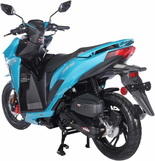 X-PRO Capri 150cc Moped with 14" Aluminum Wheels, Electric/Kick Start! (Blue) - For Sale - Price - Image 4