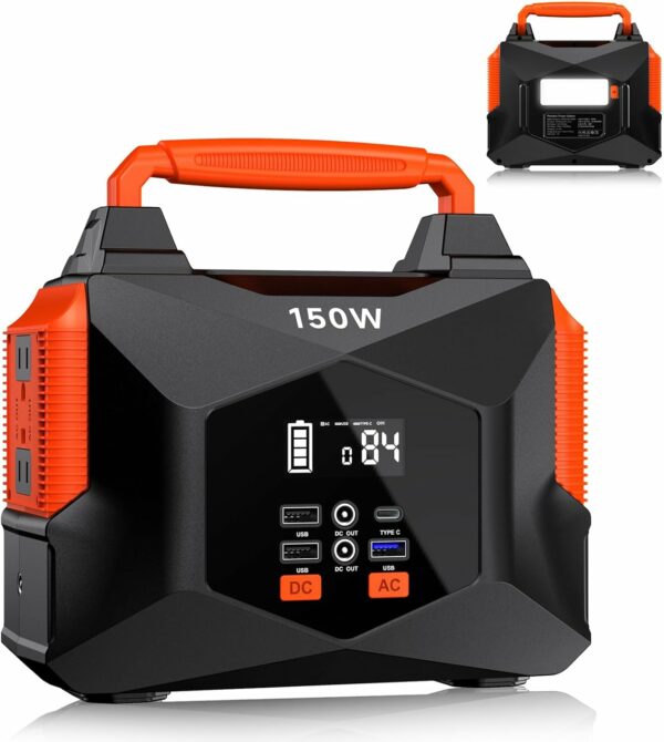 Portable Power Station for Camping, 150w 146wh Portable Generator for Home Use Indoor Outdoor Quiet Generator with AC Outlet Large Power Bank for Laptop Travel Emergency CPAP Survival Backup Apartment - For Sale - Price