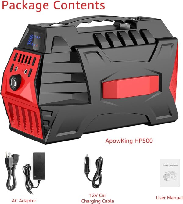 500W Portable Power Bank/Station, 296Wh Outdoor Solar Generator Backup Battery Pack with 110V/500W AC Outlet for Home Use, Emergency Outage, Camping Travel, RV Trip - For Sale - Price - Image 8