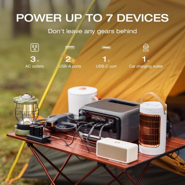 EF ECOFLOW Portable Power Station RIVER 3 Plus, 286Wh LiFePO4 Battery, 3 Up to 1200W AC Outlets,  - For Sale - Price - Image 9