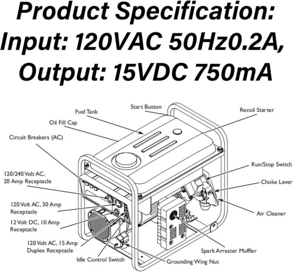 Universal Generator 12V DC Battery Charger Compatible with Generator Part Applicable Models B4177GS For Sale - Price - Image 2