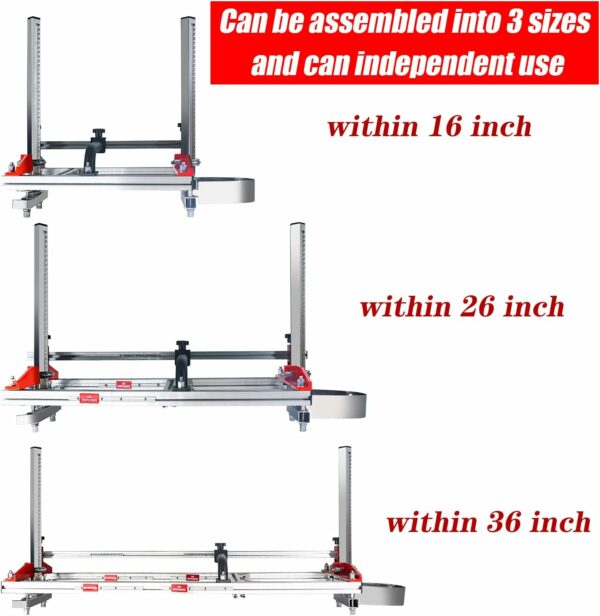 Zozen Chainsaw Mill with Lumber Guide Brackets, Portable Sawmill Kit - Can be Assembled into 3 sizes for Independent Use, Suitable for 14-36" Planking Milling Bar, A Perfect Match Cutting Guide Set. - For Sale - Price - Image 2