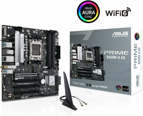 ASUS Prime B650M-A AX AMD B650(Ryzen 7000) Micro-ATX Motherboard(DDR5,PCIe 5.0 M.2,2.5Gb LAN,Wi-Fi 6, DP,USB 3.2 Gen 2 Ports,Front USB 3.2 Gen 1 Type-C®, BIOS Flashback™, CEC Tier II Ready) (Renewed) - For Sale - Price - Image 6