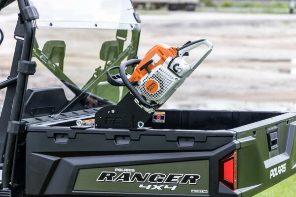 Rough Country Chainsaw Carrier Bed Side Mount for Polaris Ranger/Can-Am Defender - Secure Chainsaw Storage, Bolt-on Install, Fits Up to 18" Chainsaws - For Sale - Price - Image 5