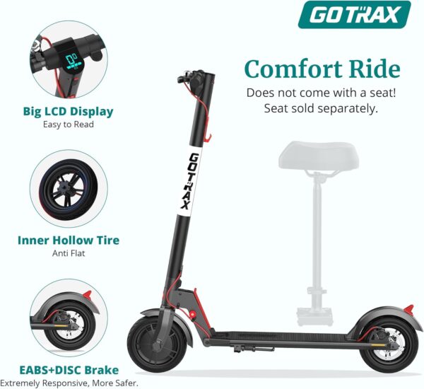 Gotrax GXL V2 Electric Scooter, 8.5" Solid Tire, Max 9 Mile and 15.5Mph Speed Power by 250W Motor, Lightweight 25.95lb, Cruise Control Aluminum Alloy Frame Foldable Commuting Escooter for Adults 13+ - For Sale - Price - Image 5