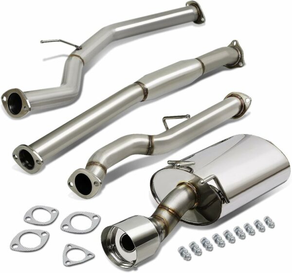 DNA MOTORING CBE-OE-HC122 Stainless Steel Cat Back Exhaust System [Compatible with 12-15 Honda Civic 2-Door Coupe,Does not fit Si Models] - For Sale - Price - Image 2