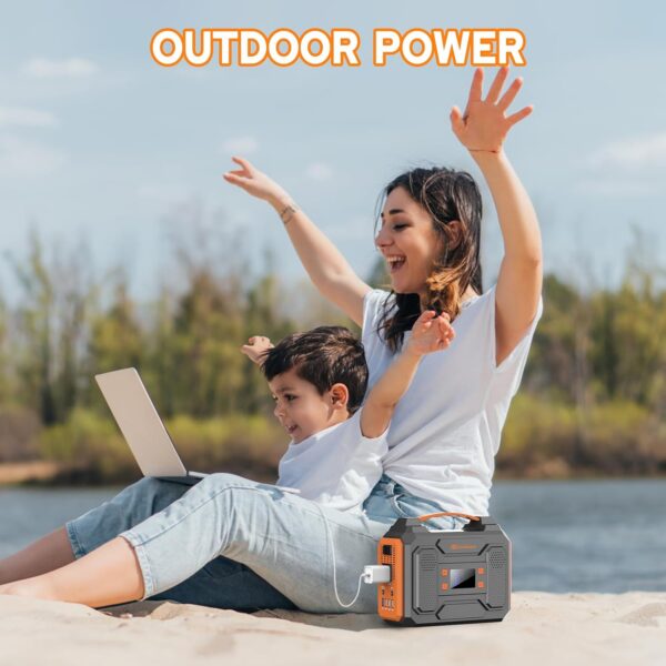 Portable Power Station 300W Solar Generator 280Wh (without Solar Panel), 110V Portable Power Bank with AC Outlet Pure Sine Wave, DC, USB QC3.0, External Lithium Battery Pack for Camping RV Home Use For Sale - Price - Image 6