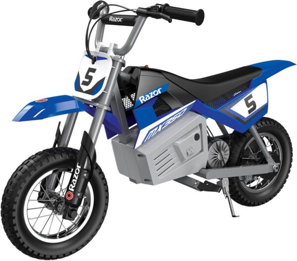 Razor MX350 Dirt Rocket Electric Motocross Off-Road Bike for Age 13+, Up to 30 Minutes Continuous Ride Time, 12" Air-Filled Tires, Hand-Operated Rear Brake, Twist Grip Throttle, Chain-Driven Motor - For Sale - Price