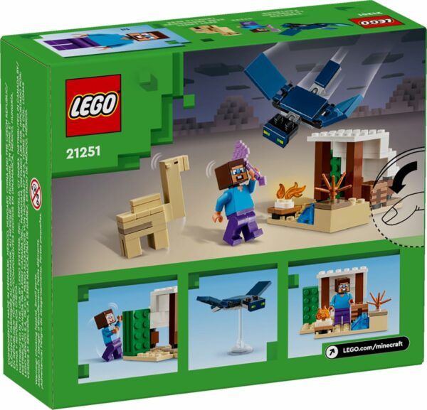 LEGO Minecraft Steve's Desert Expedition Building Toy, Biome with Minecraft House and Action Figures, Minecraft Gift for Independent Play, Gaming Playset for Boys, Girls and Kids Ages 6 and Up, 21251 - For Sale - Price - Image 6