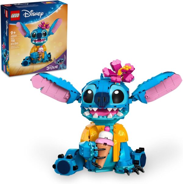 LEGO Disney Stitch Toy Building Kit, Disney Toy for 9 Year Old Kids, Buildable Figure with Ice Cream Cone, Fun Disney Gift for Girls, Boys and Lovers of The Hit Movie Lilo and Stitch, 43249 - For Sale - Price