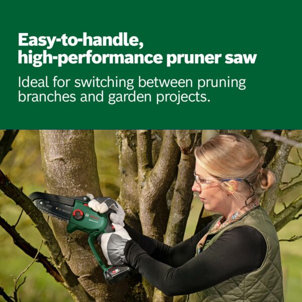 Bosch Home and Garden Cordless Compact Pruner Saw EasyChain 18V-15-7 (for Cutting Through Wood; 18 Volt System; Chain Speed: 6.95m/s; Without Battery) - For Sale - Price - Image 6