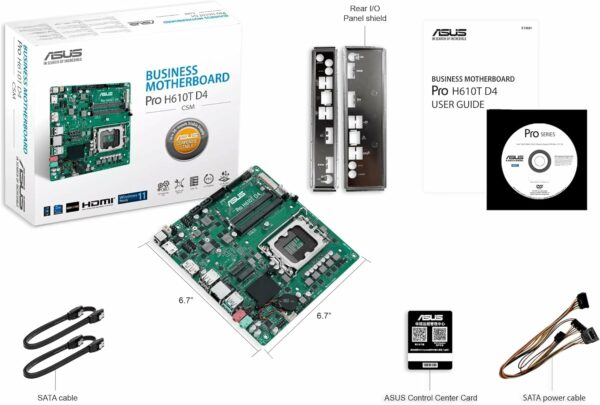 ASUS PRO H610T D4-CSM Thin Mini-ITX H610 Business Motherboard with Enhanced Security, Reliability, Manageability and Efficiency - For Sale - Price - Image 7