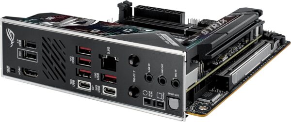 ASUS ROG Strix B850-I Gaming WiFi AMD AM5 B850 Mini-ITX mITX Motherboard 10+2+1 Stages, DDR5, 2.5G LAN, WiFi 7, 2X M.2, PCIe® 5.0 x16, USB 20Gbps Type-C®, AI Overclocking, AI Networking II, Aura Sync - For Sale - Price - Image 14