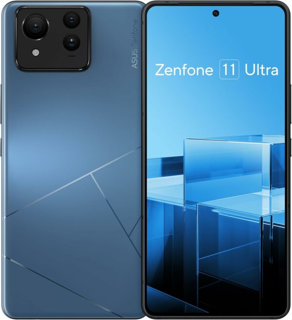 ASUS Zenfone 11 Ultra AI Smartphone, Android Unlocked, 12GB+256GB, US Version, 6.78” FHD+ AMOLED 120Hz Fast Display, 26-Hour Battery with 5500mAh, Stabilized Triple Camera, 5G Dual SIM, Skyline Blue - For Sale - Price