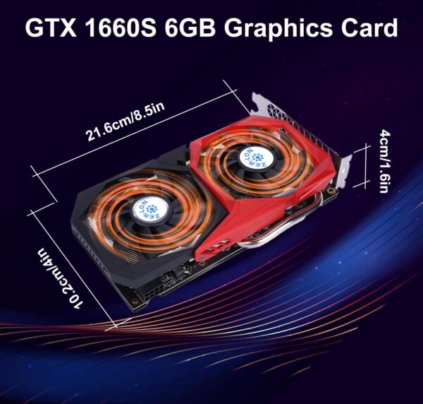 GeForce GTX 1660 Super 6GB Graphics Cards, GDRR6 192Bit PCIE 3.0X16 Computer Gaming Gpu, Dual Freeze Fans Video Card with HDMI/DP/DVI Ports Support 4K and 8K HD - For Sale - Price - Image 6