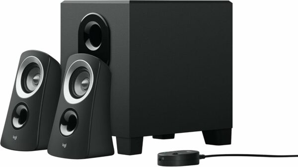 Logitech Z313 2.1 Multimedia Speaker System with Subwoofer, Full Range Audio, 50 Watts Peak Power, Strong Bass, 3.5mm Inputs, PC/PS4/Xbox/TV/Smartphone/Tablet/Music Player - Black - For Sale - Price - Image 2