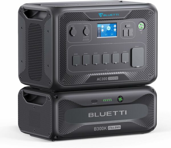 BLUETTI AC300 Power Station with B300K Expansion Battery, 2,764.8Wh LiFePO4 Power Station w/ 7 3,000W AC Outlets (6,000W Peak), Work with Alexa, Modular Home Battery Backup for Emergency, Vanlife - For Sale - Price