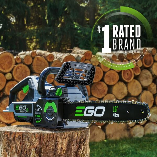 EGO Power+ CS1611 16-Inch 56V Lithium-ion Cordless Chainsaw - Battery and Charger Included, Black - For Sale - Price - Image 2