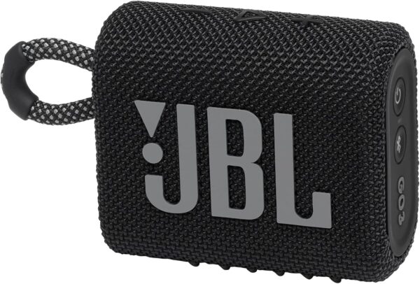 JBL Go 3 - Portable Mini Bluetooth Speaker, big audio and punchy bass, IP67 waterproof and dustproof, 5 hours of playtime, speaker for home, outdoor and travel (Black) - For Sale - Price