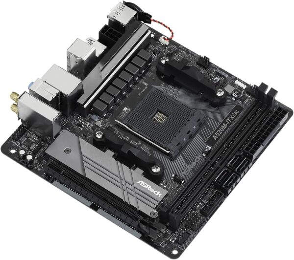 ASRock A520M-ITX/AC Supports 3rd Gen AMD AM4 Ryzen™ / Future AMD Ryzen™ Processors (3000 and 4000 Series Processors) Mini ITX Motherboard - For Sale - Price - Image 8