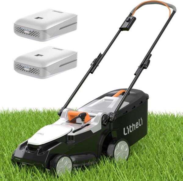 Litheli 40V (2 x 20V) 16" Electric Lawn Mower Cordless, Walk Behind Lawn Mower with 6-Height Adjust, Portable & Lightweight Push Battery Powered Lawn Mower (2 * 4.0AH Batteries Included) - For Sale - Price