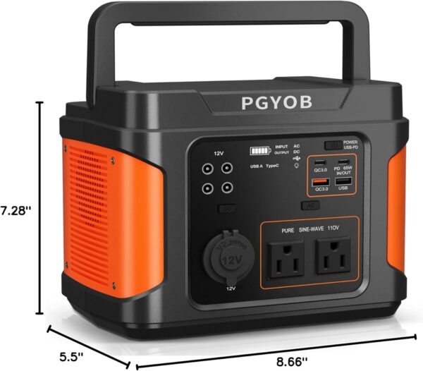 400W Portable Power Station, 296Wh Outdoor Solar Generator Backup Ternary Battery Pure Sine Wave Power Pack with AC/DC Outlet, PD 65W USB-C Outlet for Home, Camping, RV, Blackout, CPAP - For Sale - Price - Image 9