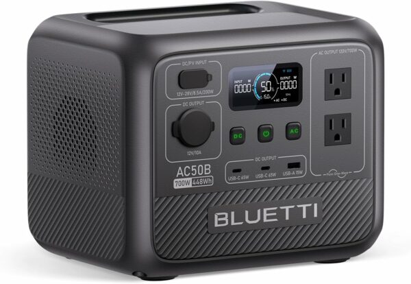 BLUETTI AC50B Portable Power Station, 448Wh LiFePO4 Battery Backup w/ 2 700W AC Outlets (Power Lifting 1000W), 0-80% in 45 Min., Solar Generator for Camping, Road Trip, Outage (Solar Panel Optional) - For Sale - Price