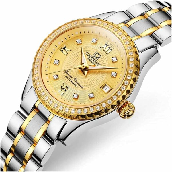 BESTKANG Luxury Watches Automatic Women's 50M Waterproof Calendar Stainless Steel Mechanical Watch Self Winding - For Sale - Price - Image 2