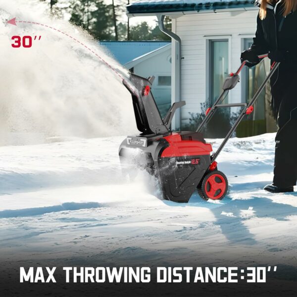 PowerSmart 40V Cordless Snow Blower 21In Snow Blower Battery Powered, Battery and Charger Included, HB2421 - Image 4