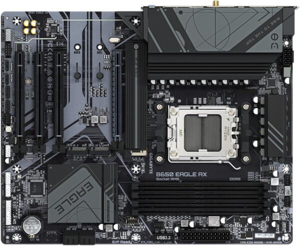 GIGABYTE B650 Eagle AX AM5 LGA 1718 AMD B650 ATX, DDR5 Triple M.2, PCIe 5.0, USB 3.2 Gen2x2 Type-C, AMD Wi-Fi 6E, Realtek GbE LAN - For Sale - Price - Image 6