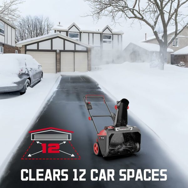 PowerSmart 40V Cordless Snow Blower 21In Snow Blower Battery Powered, Battery and Charger Included, HB2421 - Image 3