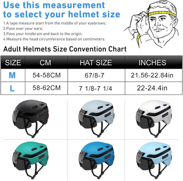 KRS-S1 Bike Helmets for Men Smart Helmets for Adults with 1080P 60 fps Sports Camera Dual Antenna Bluetooth Womens Bike Helmet - For Sale - Price - Image 7