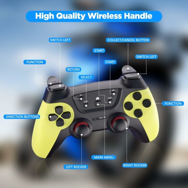 30000+ Retro Gaming Console,Wireless Retro Game Stick, ,Revisit Classic Retro Play Plug and Play Video Game Stick,HD HDMI TV Game Stick,Premium Competitive Dual Controllers Yellow - For Sale - Price - Image 4