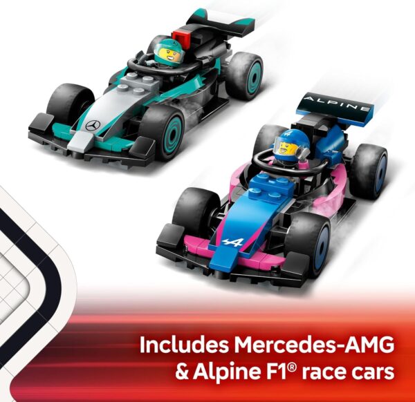 LEGO City F1 Garage & Mercedes-AMG & Alpine Cars Toy - Model Race Car Building Toy and Portable Playset for Kids, Boys and Girls, Ages 7+ - F1 Collectible for Fans - Gift Idea for Birthdays - 60444 - For Sale - Price - Image 5