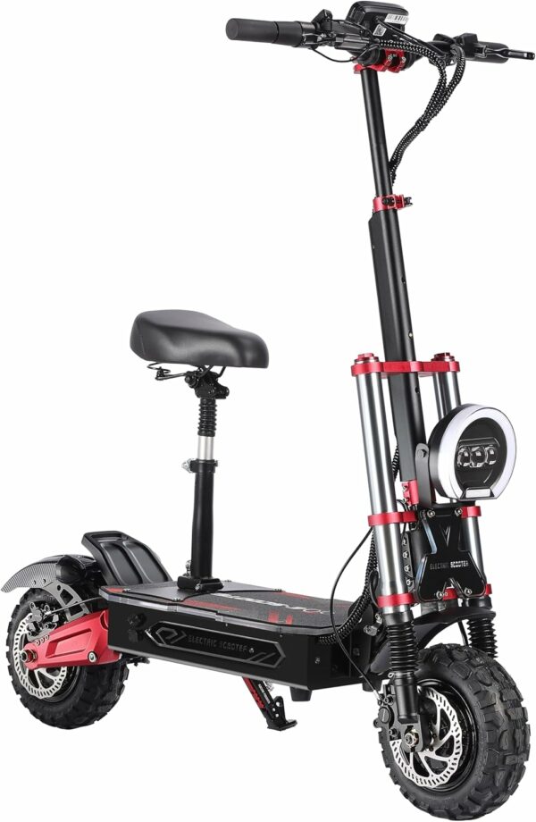 Adults Electric Scooter 6000W Dual Motor Up to 55 mph, 80 Miles Range，Fast Sport Electric Scooter 11" All Terrain Tires 800lbs Max Load with Detachable Seat，Folding - For Sale - Price - Image 7