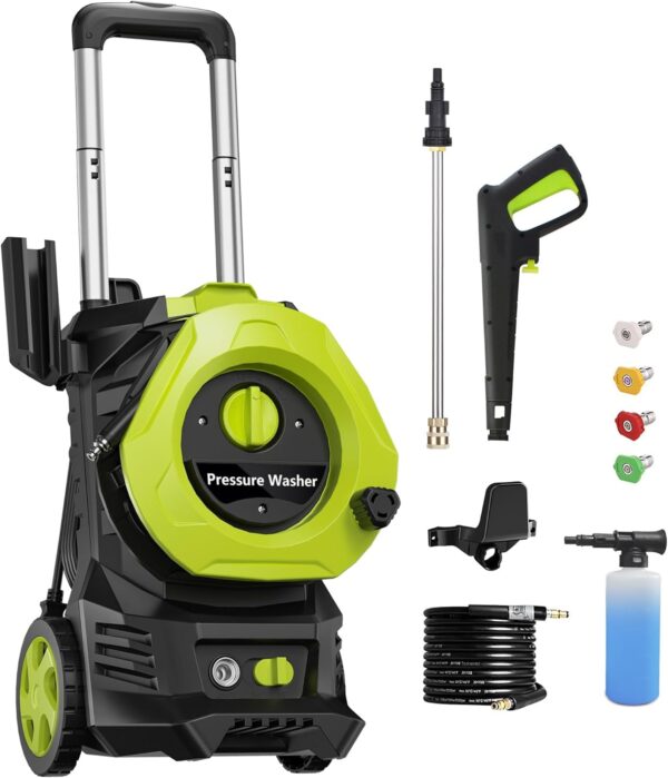 Electric Pressure Washer 4500PSI Max 2.5 GPM Electric Power Washer with 25 Feet Hose,16.4 Feet Power Cord, Car Wash Machine Blue Ideal Cleaning for Garden, Patio, Yellow, Price For Sale