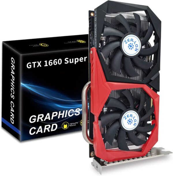 GeForce GTX 1660 Super 6GB Graphics Cards, GDRR6 192Bit PCIE 3.0X16 Computer Gaming Gpu, Dual Freeze Fans Video Card with HDMI/DP/DVI Ports Support 4K and 8K HD - For Sale - Price