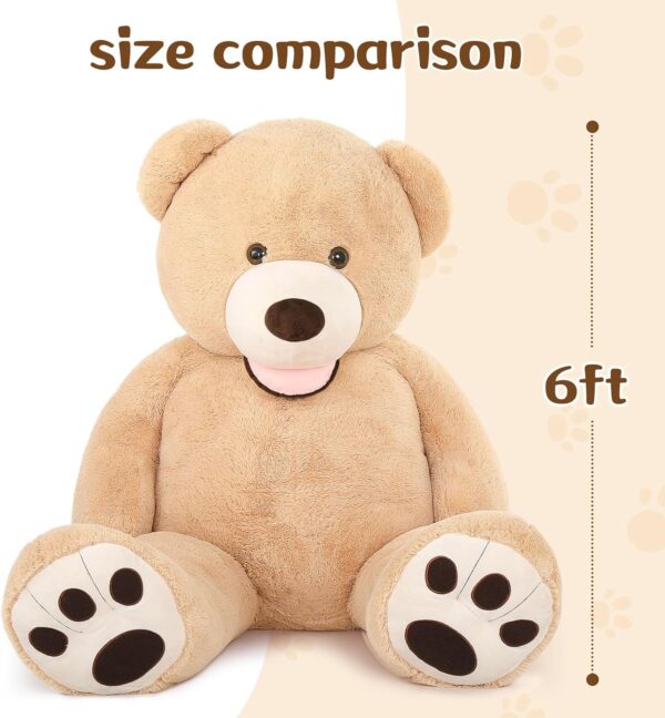 MorisMos Giant Teddy Bear Plush 6 Feet, Life Size Huge Teddy Bears for Girlfriend Boyfriend, 6 Foot Large Bear Gifts, Baby Shower, Birthday - Image 6