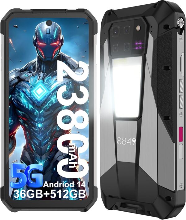 8849 Tank 3 Pro Rugged Smartphone 2024, 23800mAh Rugged Projector Phone 97dB Loud Speaker, 36GB+512GB Dual Sim 5G Android 14 Unlocked Mobile Cell Phones 6.79" Big Screen, Camping Light/2TB Expand/OTG - For Sale - Price