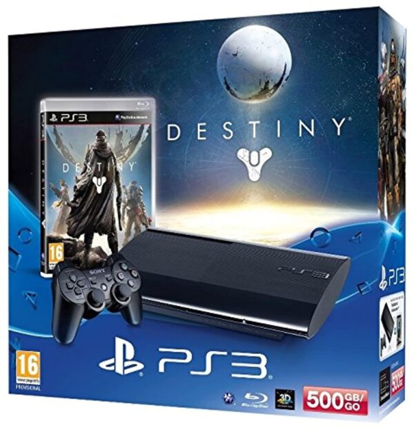 Sony PS3 500GB + DualShock 3 + Destiny (Renewed), Price For Sale