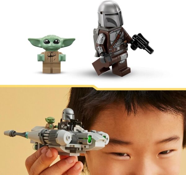 LEGO Star Wars The Mandalorian’s N-1 Starfighter Microfighter, Building Toy Set for Kids Ages 6 and Up with Mando and Grogu 'Baby Yoda' Minifigures, Fun Gift Idea for Action Play, 75363 - For Sale - Price - Image 5