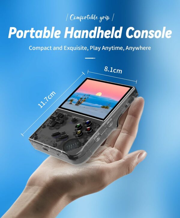 RG35XX Plus Retro Video Handheld Game Console Linux System 3.5 in IPS Screen Built-in 3300mAH Battery 64G TF Card Preinstalled 5500 Classic Games(RG35XX Plus Black New) - For Sale - Price - Image 5