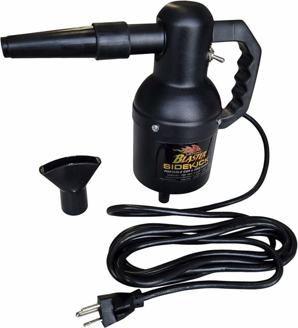 METROVAC SK-1-25 Sidekick Blower System - Heavy Duty Car & Motorcycle Cleaner, Dryer - Powerful Compact Air Duster - Portable Car Cleaning Supplies w/ 1.3 Peek HP 120V - Image 3