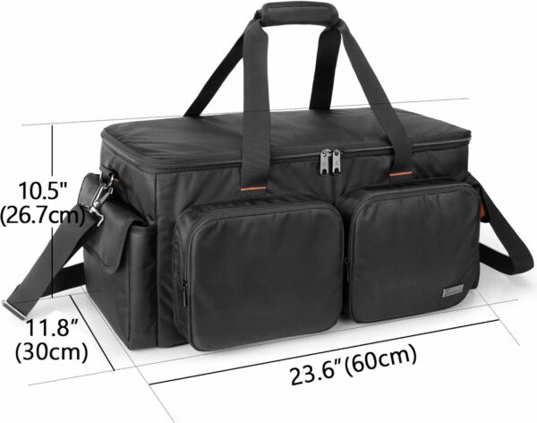 Trunab DJ Cable File Bag with Detachable Padded Bottom and Dividers, Travel Gig Bag for Professional DJ Gear, Musical Instrument and Accessories - For Sale - Price - Image 6